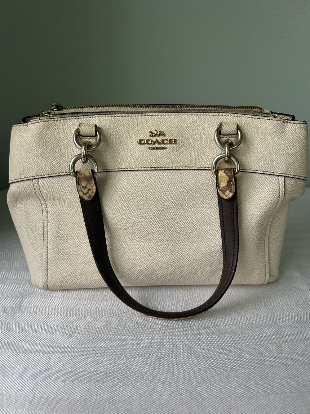 Coach Prairie Satchel + Matching Wallet - Chalk/Python Print